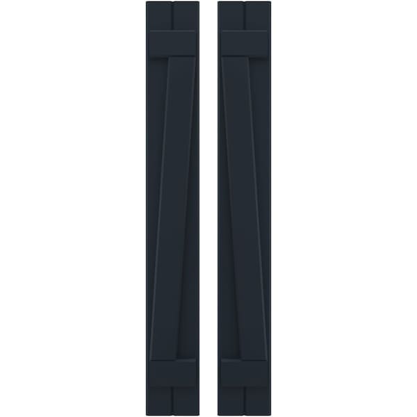 Ekena Millwork Americraft 2-Board (2 Batten) Wood Joined Board-n-Batten Shutters w/ Z-Bar, ARW102BB207X77OBH, PR ARW102BB207X77OBH - main
